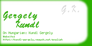 gergely kundl business card